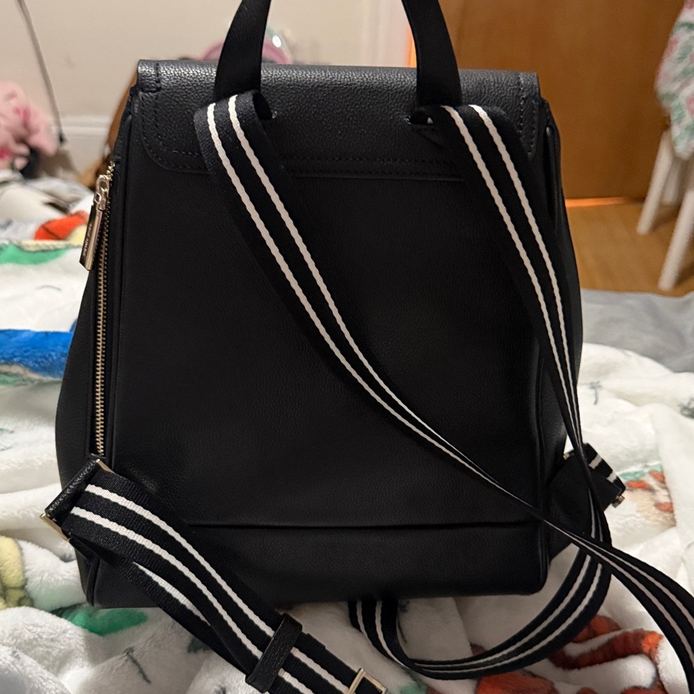 Rosie medium flap backpack in black - Picture 3 of 6